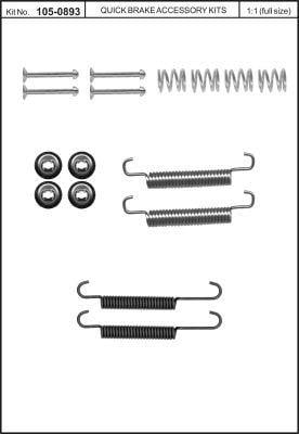 Ремкомплект колодок стояночного тормоза Quick brake 105-0893