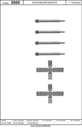 Пружины прижимные колодок тормозных Quick brake 109-0980