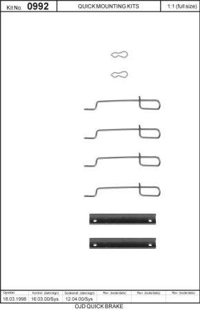 Пружины прижимные колодок тормозных Quick brake 109-0992
