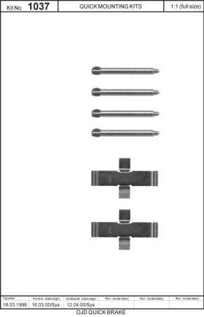 Пружины прижимные колодок тормозных Quick brake 109-1037