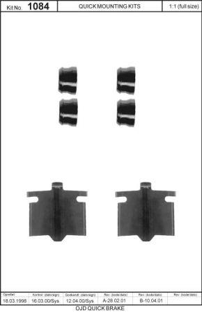 Пружины прижимные колодок тормозных Quick brake 109-1084