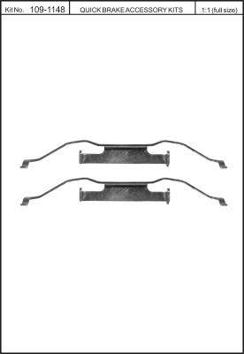 Пружины прижимные колодок тормозных Quick brake 109-1148