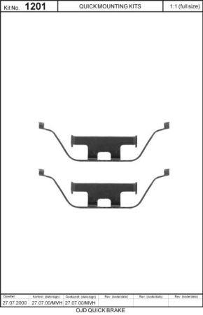Пружины прижимные колодок тормозных Quick brake 109-1201