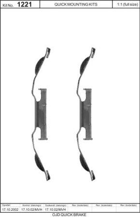 Пружины прижимные колодок тормозных Quick brake 109-1221