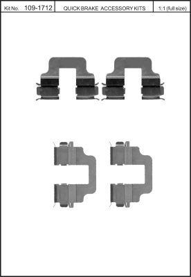 Пружины прижимные колодок тормозных Quick brake 109-1712