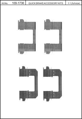Пружины прижимные колодок тормозных Quick brake 109-1736