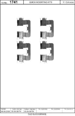 Пружины прижимные колодок тормозных Quick brake 109-1741