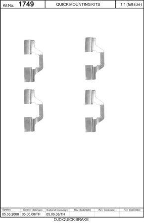 Пружины прижимные колодок тормозных Quick brake 109-1749