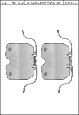 Пружины прижимные колодок тормозных Quick brake 109-1759