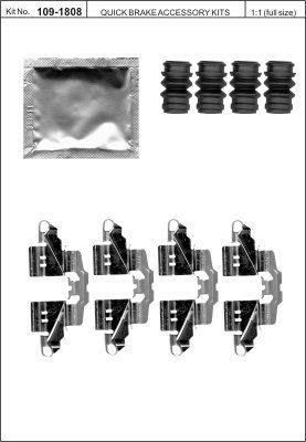 Комплект монтажный тормозных колодок Quick brake 109-1808