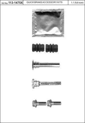 Ремкомплект направляющей суппорта Quick brake 113-1475X