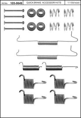 Комплект монтажный тормозных колодок Quick brake 105-0649