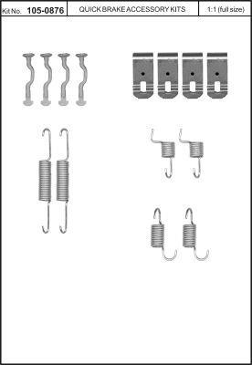 Ремкомплект колодок стояночного тормоза Quick brake 105-0876