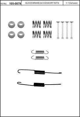Комплект монтажный тормозных колодок Quick brake 105-0879