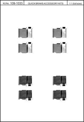 Пружины прижимные колодок тормозных Quick brake 109-1033