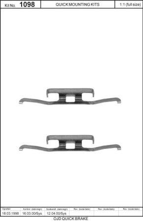 Пружины прижимные колодок тормозных Quick brake 109-1098