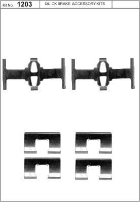 Пружины прижимные колодок тормозных Quick brake 109-1203