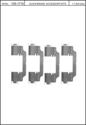 Пружины прижимные колодок тормозных Quick brake 109-1716