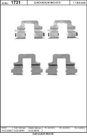 Пружины прижимные колодок тормозных Quick brake 109-1731