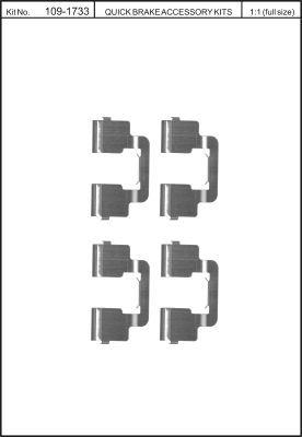 Пружины прижимные колодок тормозных Quick brake 109-1733