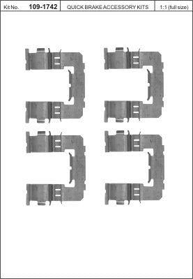 Пружины прижимные колодок тормозных Quick brake 109-1742
