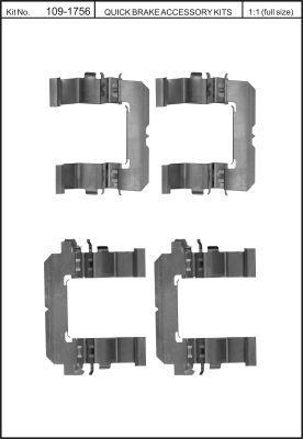 Пружины прижимные колодок тормозных Quick brake 109-1756