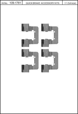 Пружины прижимные колодок тормозных Quick brake 109-1781