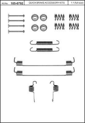 Пружины стяжные колодок тормозных Quick brake 105-0792