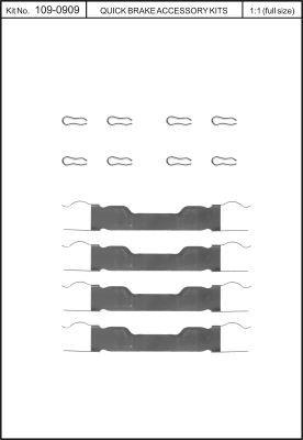 Пружины прижимные колодок тормозных Quick brake 109-0909