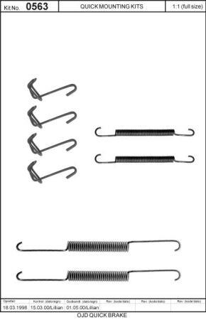 Комплект монтажный тормозных колодок Quick brake 105-0563