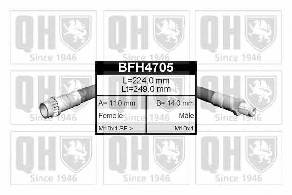 Quinton Hazell BFH4705 Гальмівний шланг BFH4705: Купити в Україні - Добра ціна на EXIST.UA!