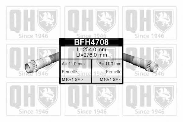 Quinton Hazell BFH4708 Гальмівний шланг BFH4708: Купити в Україні - Добра ціна на EXIST.UA!