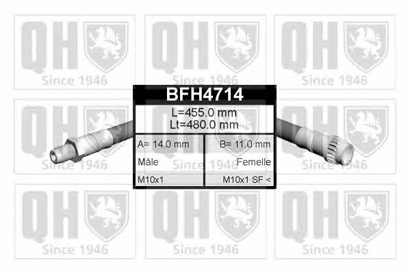 Quinton Hazell BFH4714 Гальмівний шланг BFH4714: Купити в Україні - Добра ціна на EXIST.UA!