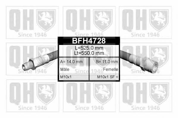 Quinton Hazell BFH4728 Гальмівний шланг BFH4728: Купити в Україні - Добра ціна на EXIST.UA!