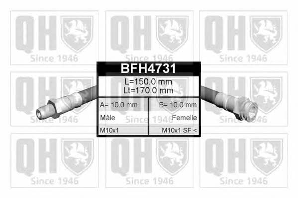 Quinton Hazell BFH4731 Гальмівний шланг BFH4731: Купити в Україні - Добра ціна на EXIST.UA!