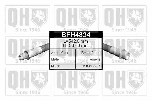 Quinton Hazell BFH4834 Гальмівний шланг BFH4834: Купити в Україні - Добра ціна на EXIST.UA!