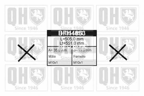 Quinton Hazell BFH4853 Гальмівний шланг BFH4853: Купити в Україні - Добра ціна на EXIST.UA!
