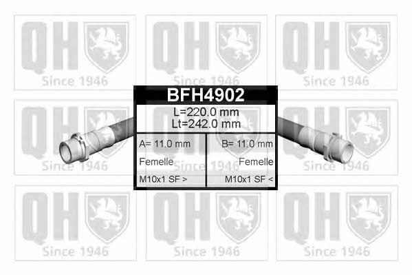 Quinton Hazell BFH4902 Гальмівний шланг BFH4902: Купити в Україні - Добра ціна на EXIST.UA!