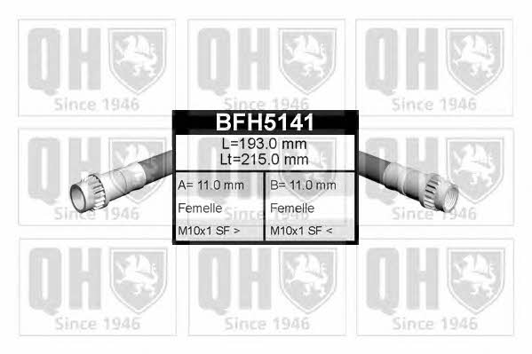 Quinton Hazell BFH5141 Гальмівний шланг BFH5141: Купити в Україні - Добра ціна на EXIST.UA!