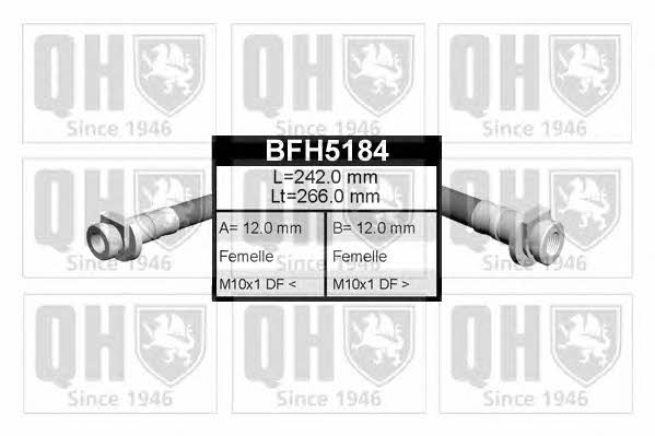 Quinton Hazell BFH5184 Гальмівний шланг BFH5184: Купити в Україні - Добра ціна на EXIST.UA!