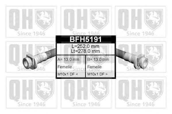 Quinton Hazell BFH5191 Гальмівний шланг BFH5191: Купити в Україні - Добра ціна на EXIST.UA!