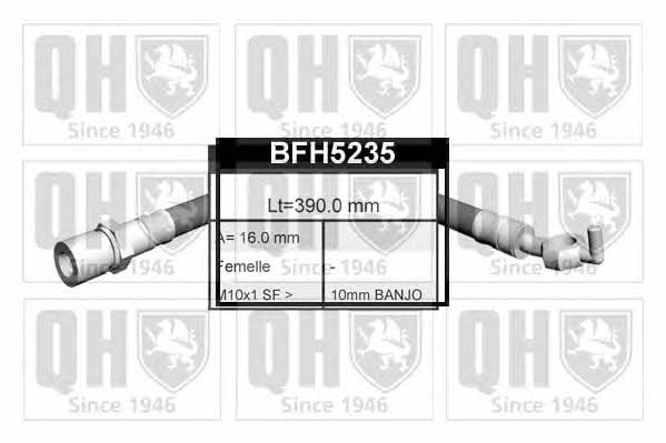 Quinton Hazell BFH5235 Гальмівний шланг BFH5235: Приваблива ціна - Купити в Україні на EXIST.UA!