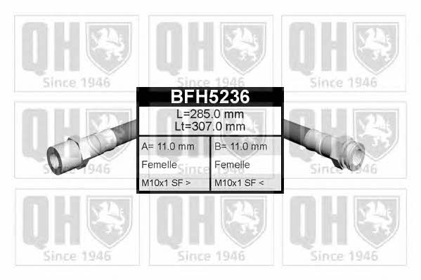 Quinton Hazell BFH5236 Гальмівний шланг BFH5236: Купити в Україні - Добра ціна на EXIST.UA!