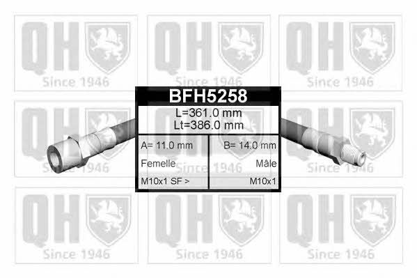 Quinton Hazell BFH5258 Гальмівний шланг BFH5258: Купити в Україні - Добра ціна на EXIST.UA!