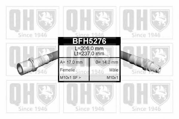Quinton Hazell BFH5276 Гальмівний шланг BFH5276: Купити в Україні - Добра ціна на EXIST.UA!