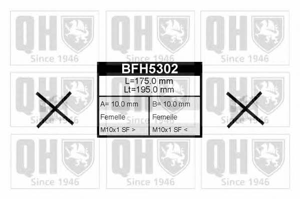 Quinton Hazell BFH5302 Гальмівний шланг BFH5302: Купити в Україні - Добра ціна на EXIST.UA!