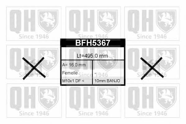 Quinton Hazell BFH5367 Гальмівний шланг BFH5367: Купити в Україні - Добра ціна на EXIST.UA!