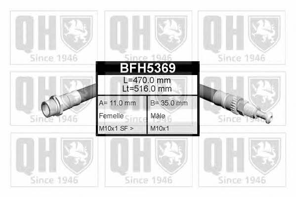 Quinton Hazell BFH5369 Гальмівний шланг BFH5369: Купити в Україні - Добра ціна на EXIST.UA!