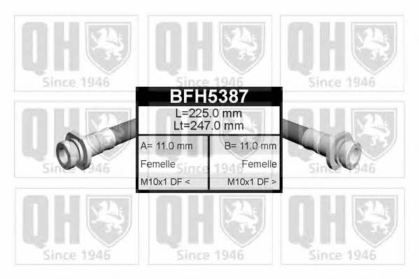 Quinton Hazell BFH5387 Гальмівний шланг BFH5387: Купити в Україні - Добра ціна на EXIST.UA!