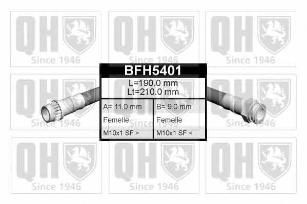 Quinton Hazell BFH5401 Гальмівний шланг BFH5401: Приваблива ціна - Купити в Україні на EXIST.UA!
